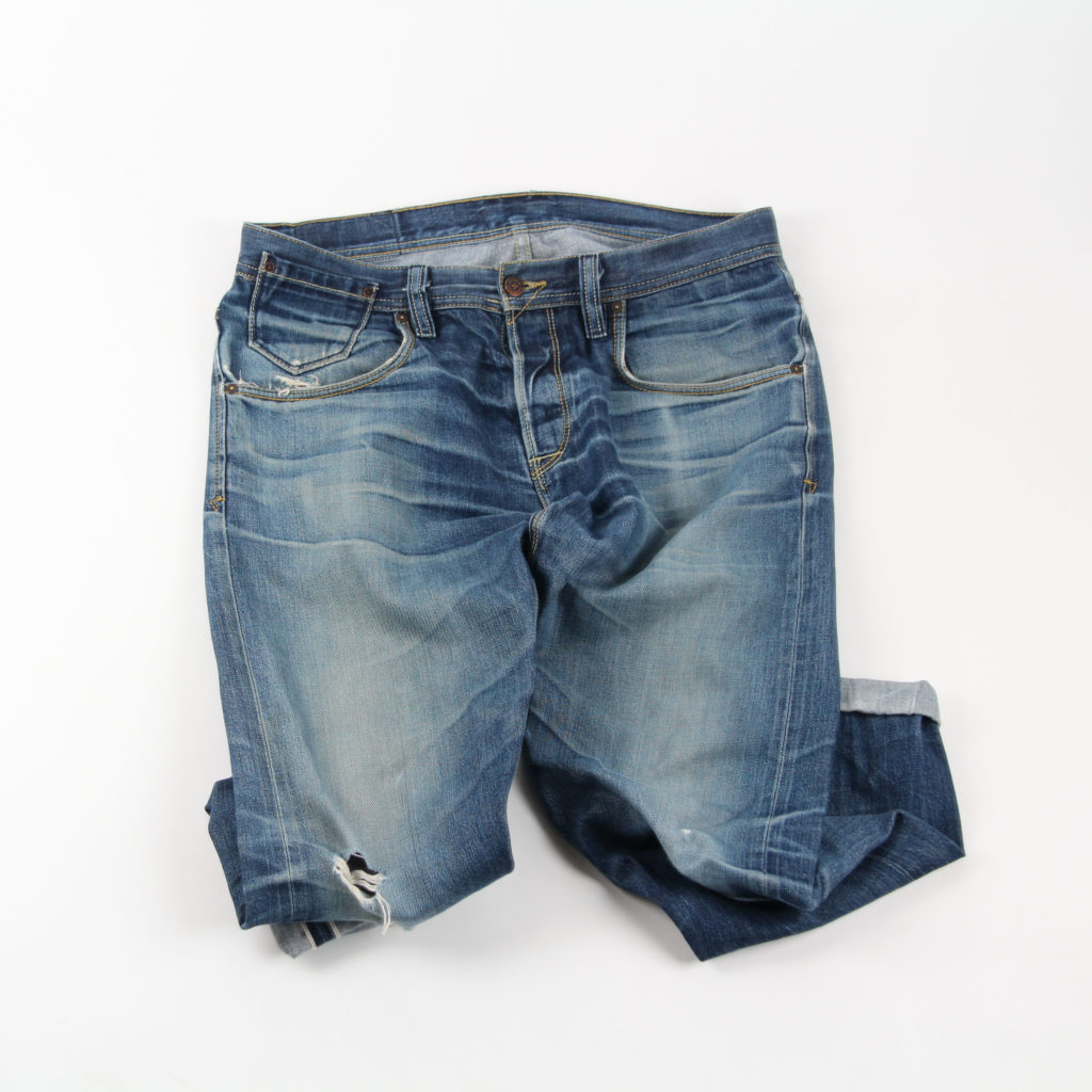 Worn in dry denim